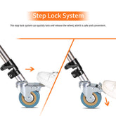 C Stand Caster Wheels – 3 Pack Heavy Duty Swivel Bas